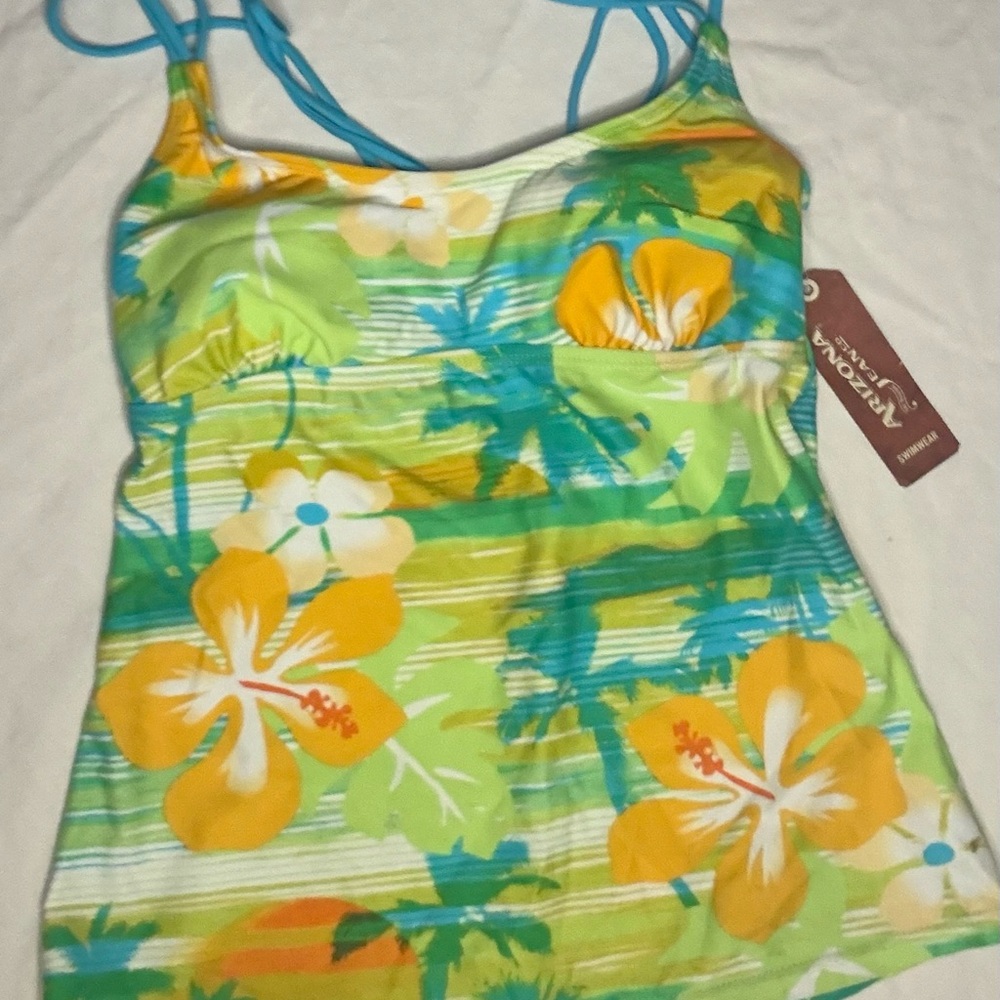 Colorful Floral Tankini Top - Picture 2 of 7